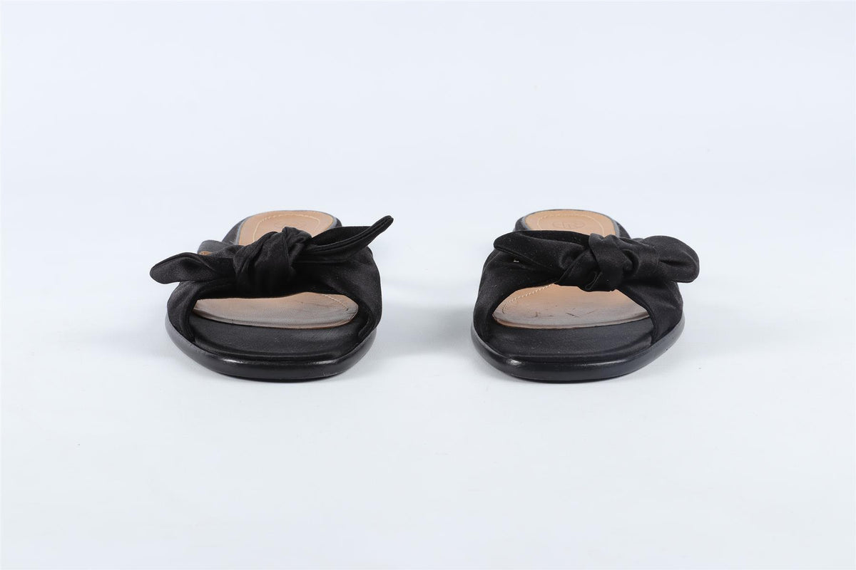 THE ROW BLACK APRIL SATIN SANDALS EU 39 UK 6 US 9