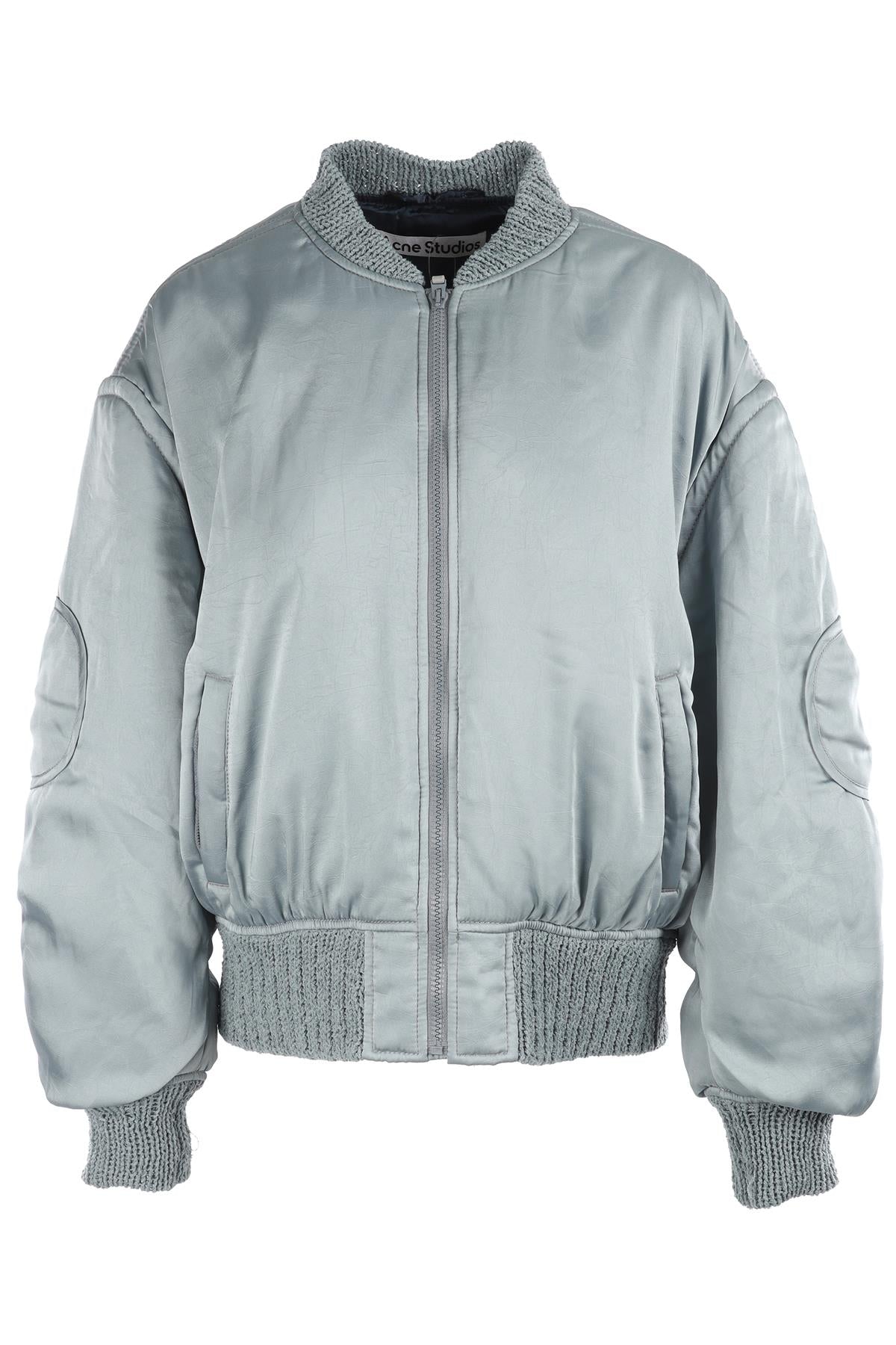 ACNE STUDIOS BLUE SATIN JACKET EU 34 UK 6