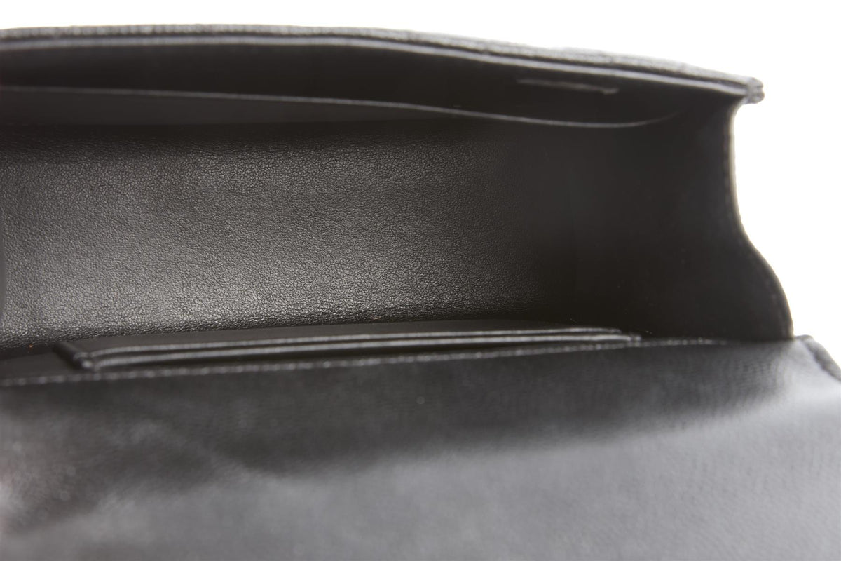 CHANEL BLACK 2023 MINI QUILTED CAVIAR LEATHER TOTE BAG