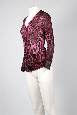 DOLCE & GABANNA PINK KNIT CARDIGAN IT 36 UK 4