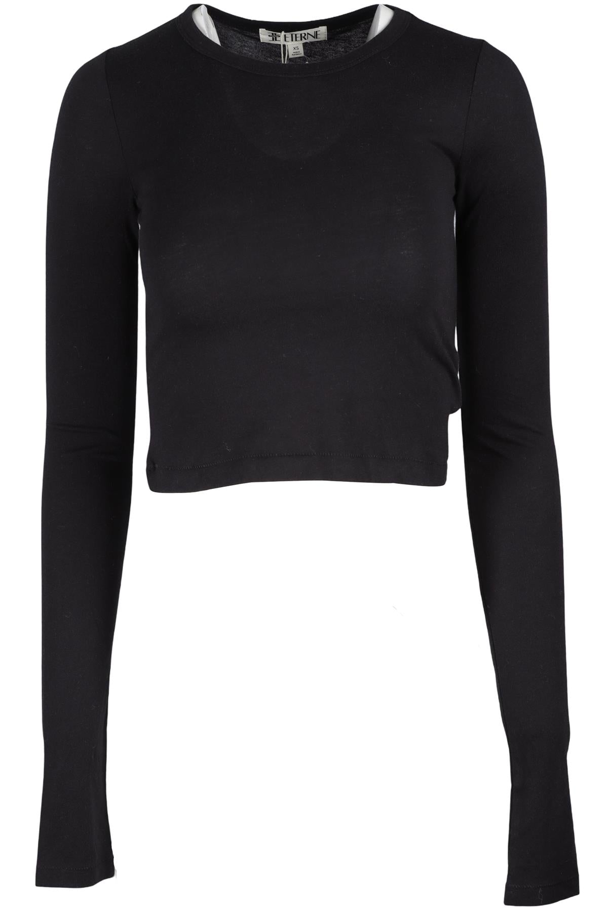 ETERNE BLACK COTTON TOP XSMALL