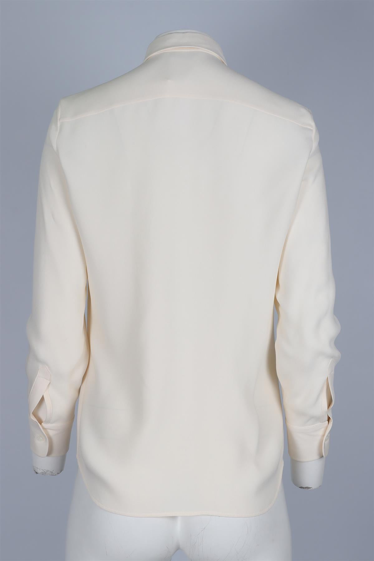 LORO PIANA CREAM SILK SHIRT IT 38 UK 6