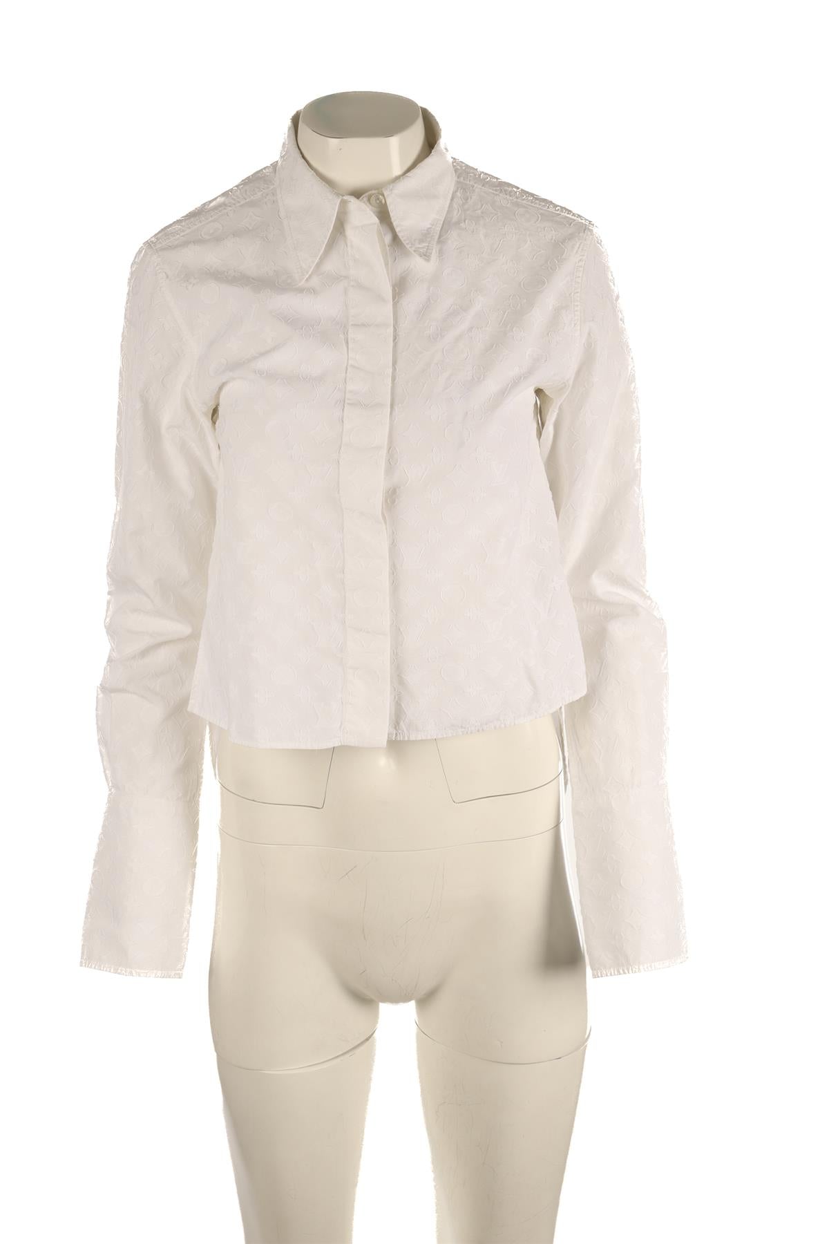 LOUIS VUITTON WHITE COTTON SHIRT FR 34 UK 6