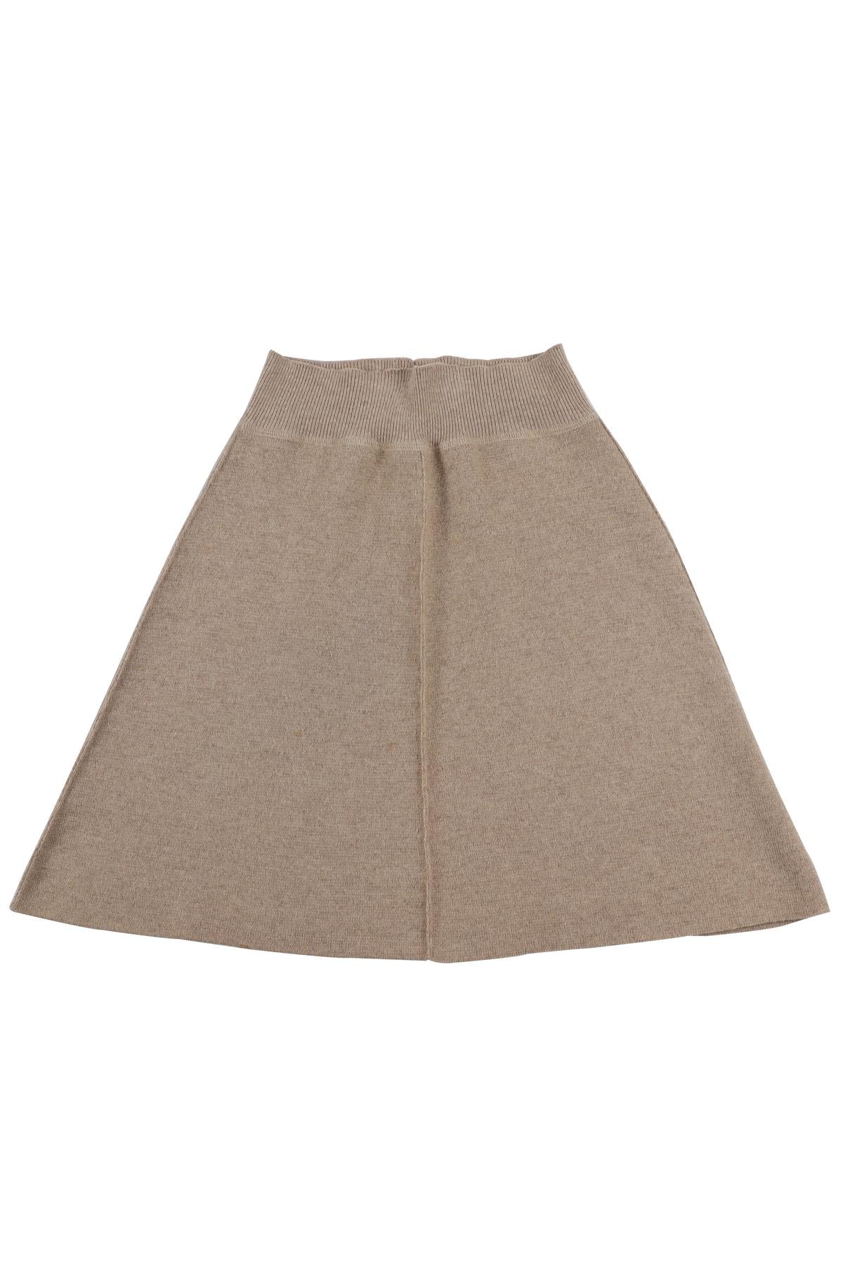 MORESI TAN CASHMERE MINI SKIRT IT 34 UK 2