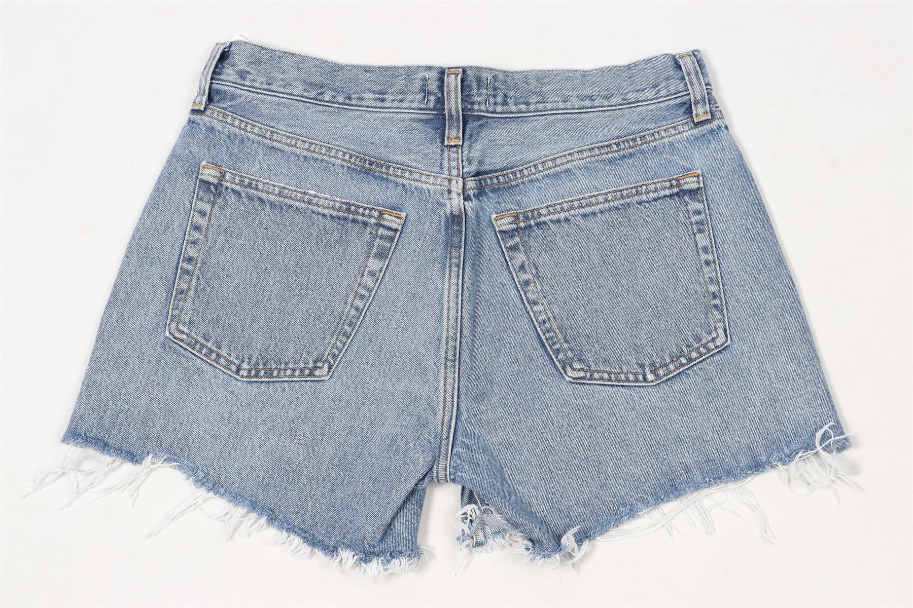 AGOLDE BLUE HIGH RISE DENIM SHORTS W28 UK 10