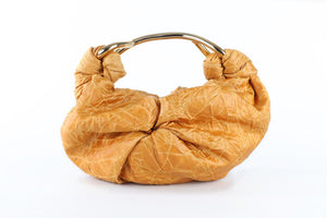 SILVIA TCHERASSI GOLD SOFIA SMALL SATIN TOTE BAG