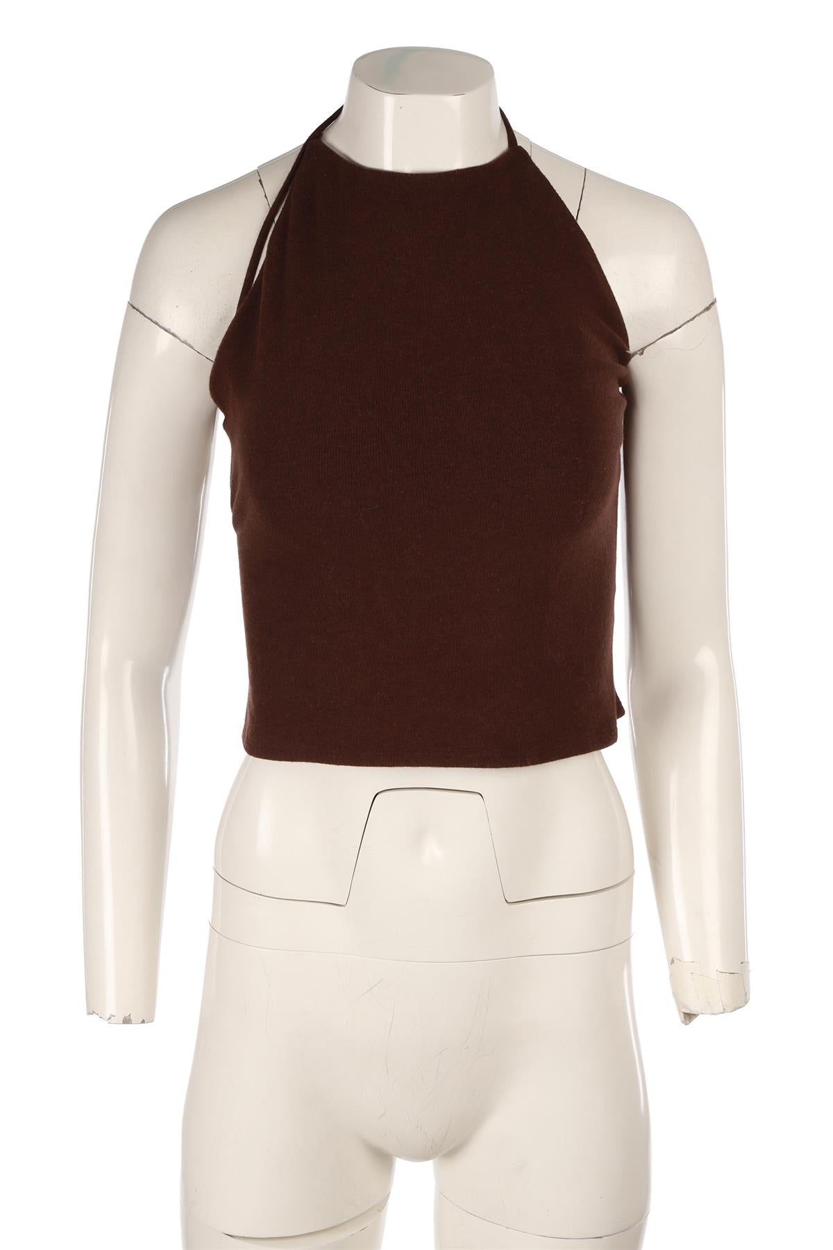 REFORMATION BROWN COTTON TOP SMALL