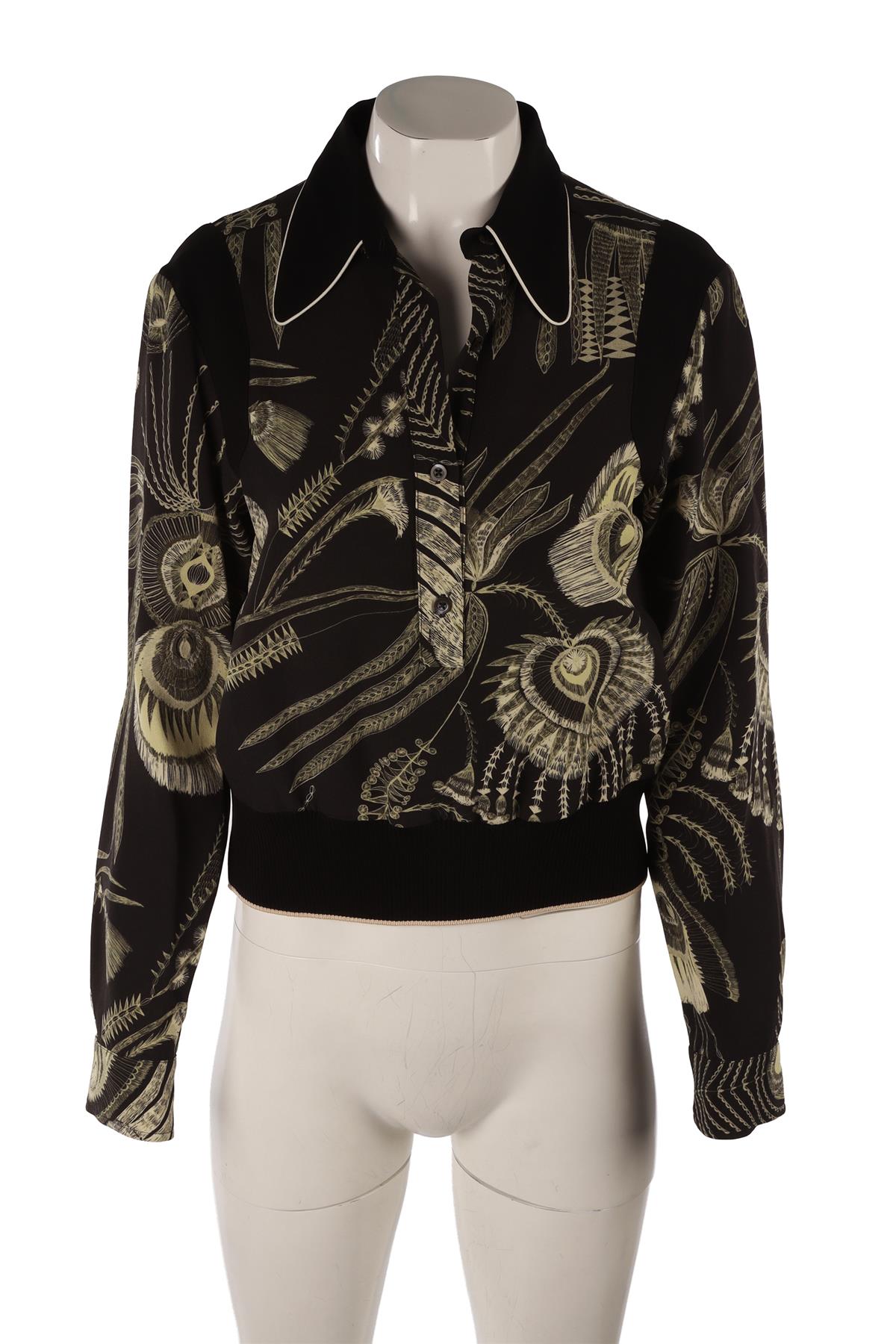 BLACK CREPE SHIRT