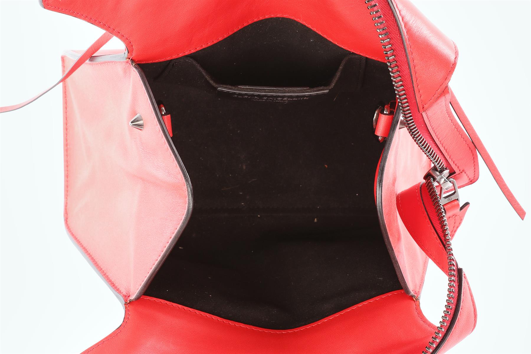 ELENA GHISELLINI RED LEATHER TOTE BAG
