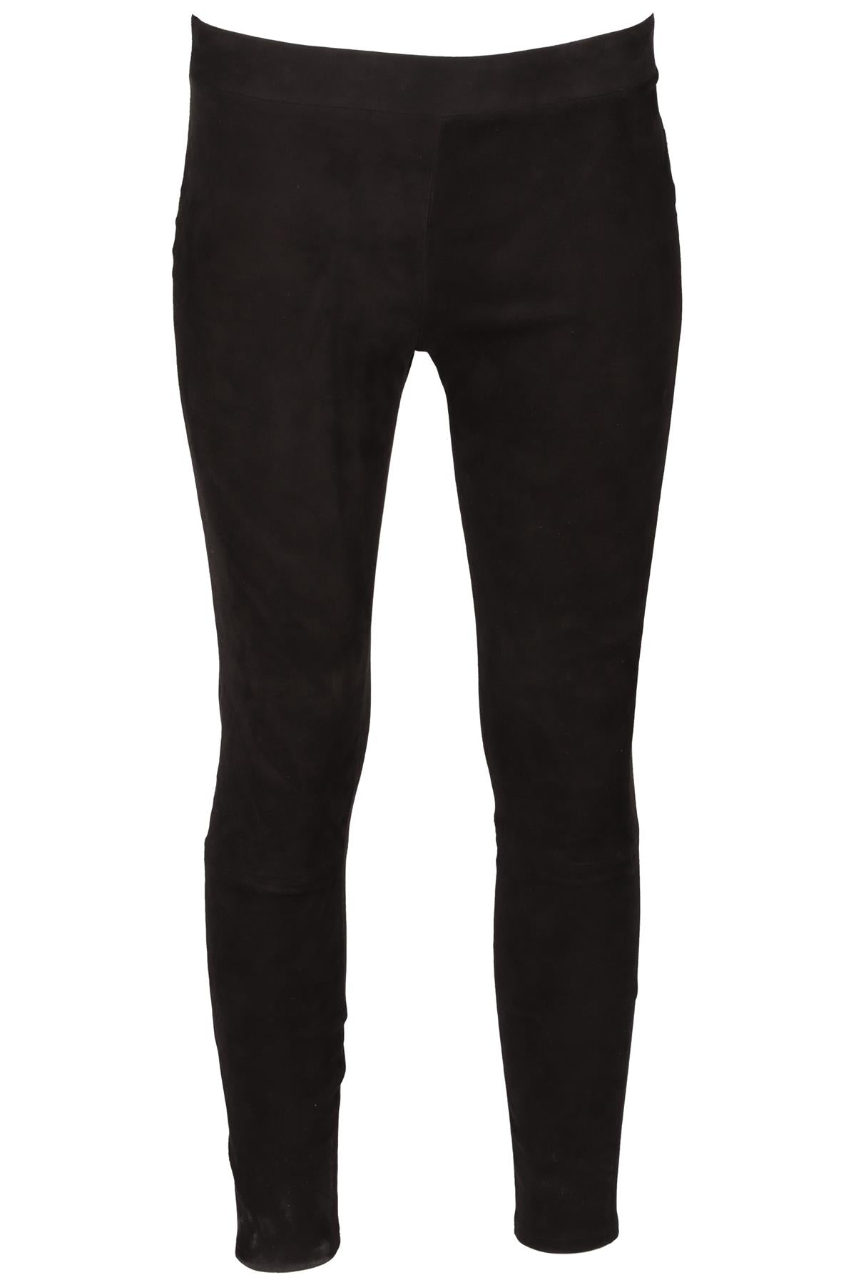 L'AGENCE BLACK SUEDE SKINNY PANTS SMALL