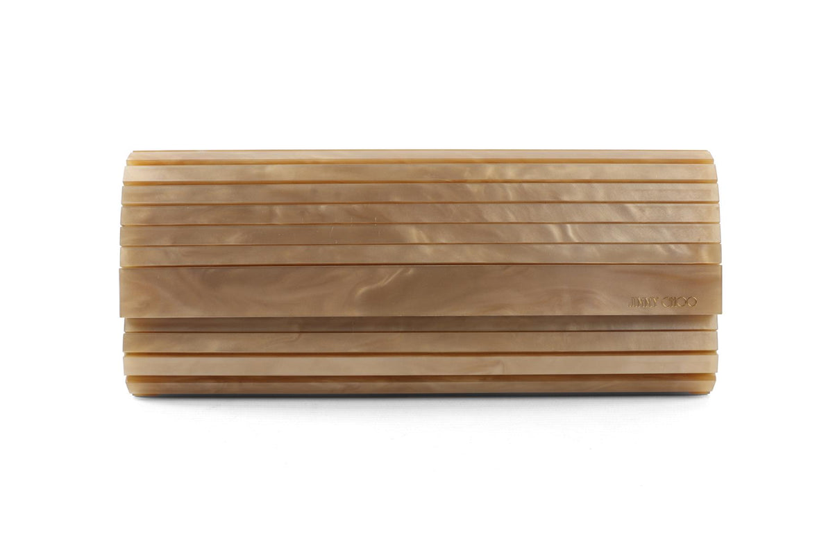 JIMMY CHOO GOLD ACETATE CLUTCH