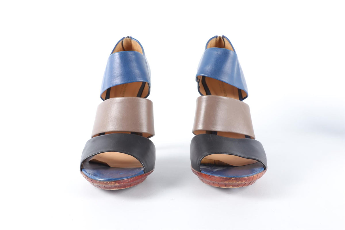 BOTTEGA VENETA BLUE LEATHER SANDALS EU 39 UK 6 US 9