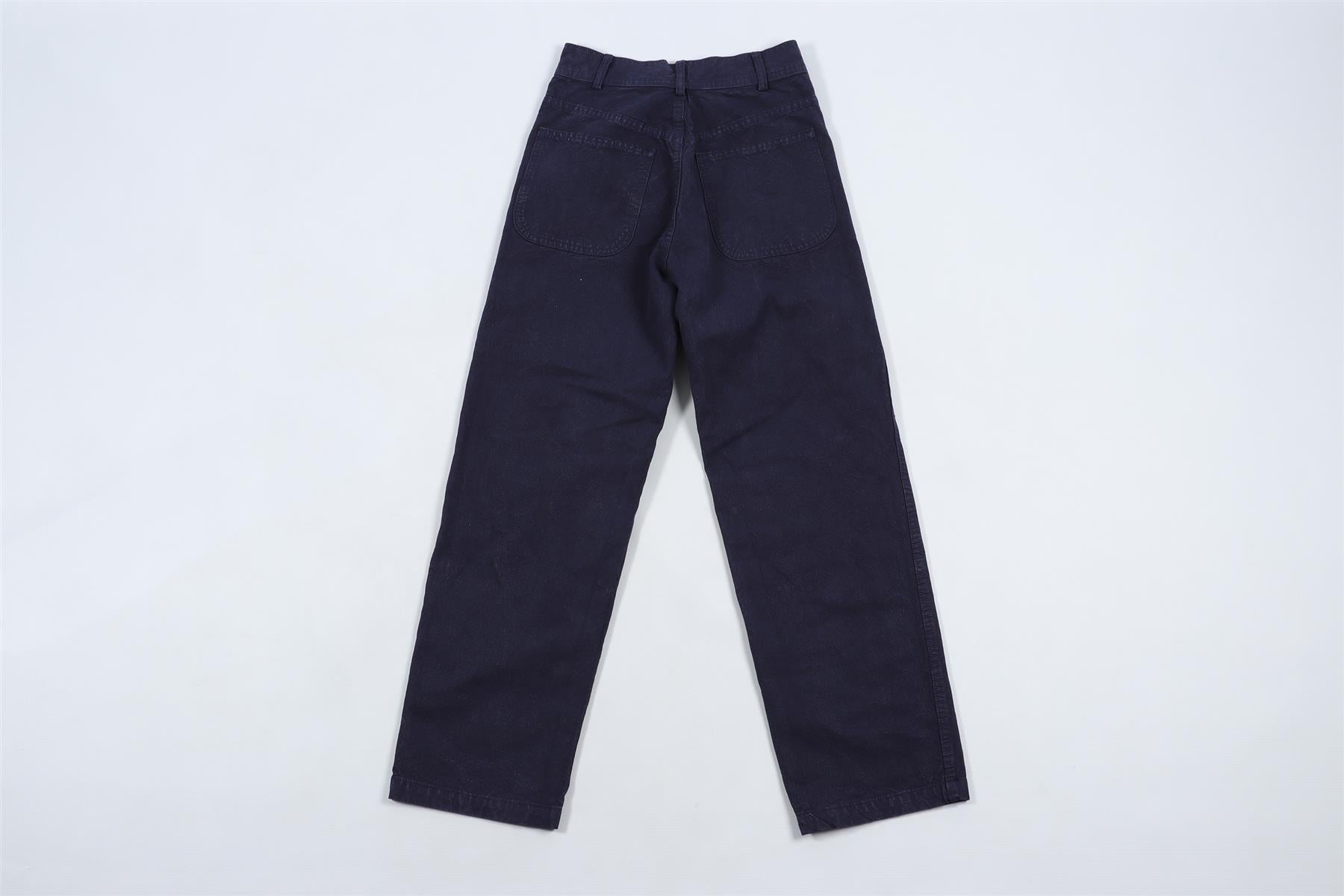 JESSE KAMM NAVY COTTON STRAIGHT LEG PANTS W26 UK 8