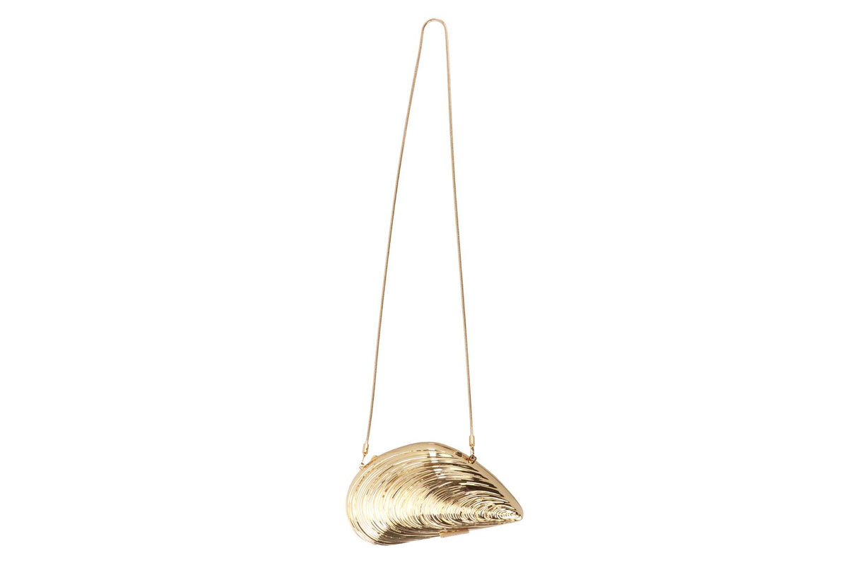 GOLD BRIDGET METAL CLUTCH
