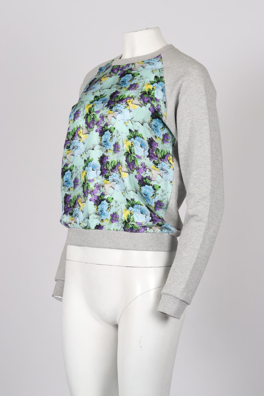 MSGM SILK AND COTTON BLEND SWEATSHIRT SMALL