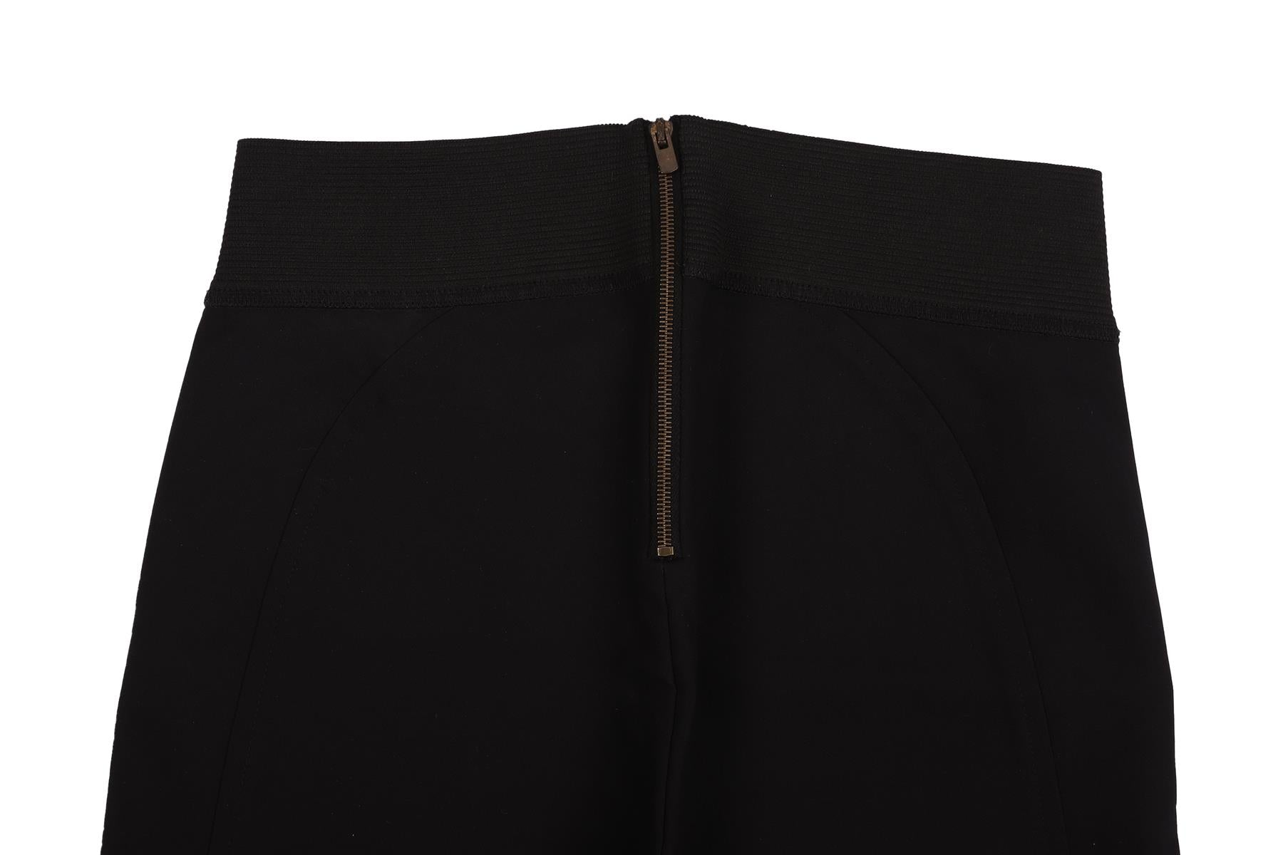 STELLA MCCARTNEY BLACK COTTON SKINNY PANTS W26 UK 8