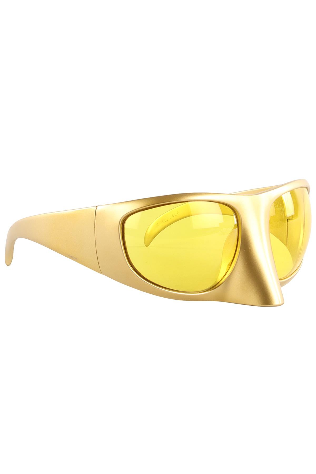 LINDA FARROW + BERNHARD WILLHELM GOLD MASK SUNGLASSES