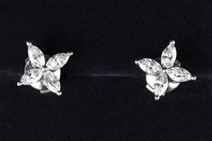 TIFFANY & CO. VICTORIA MEDIUM 0.92 CT DIAMOND AND PLATINUM EARRINGS