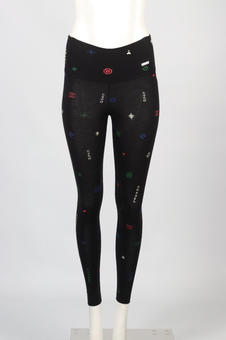 CHANEL 2021 WOOL AND SILK BLEND LEGGINGS FR 36 UK 8