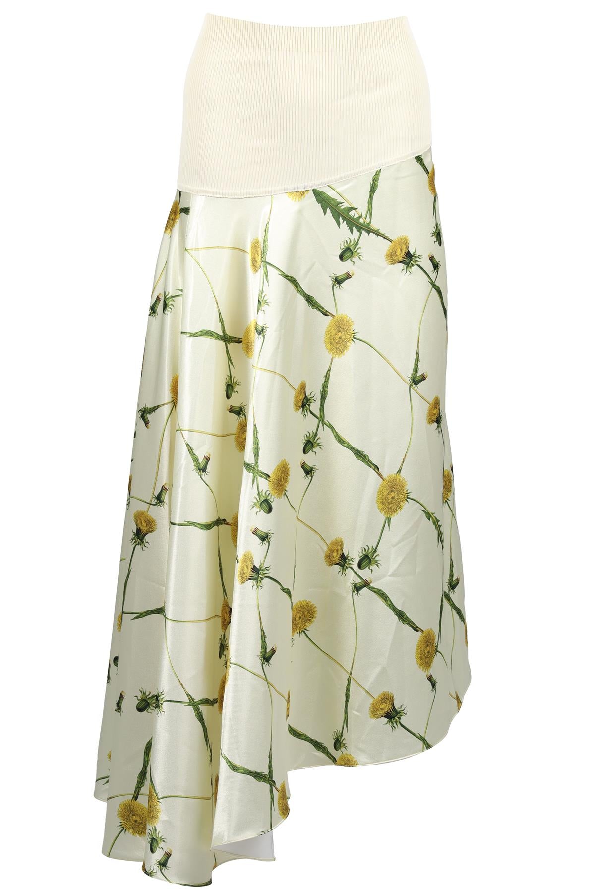 BURBERRY YELLOW SATIN MAXI SKIRT UK 6