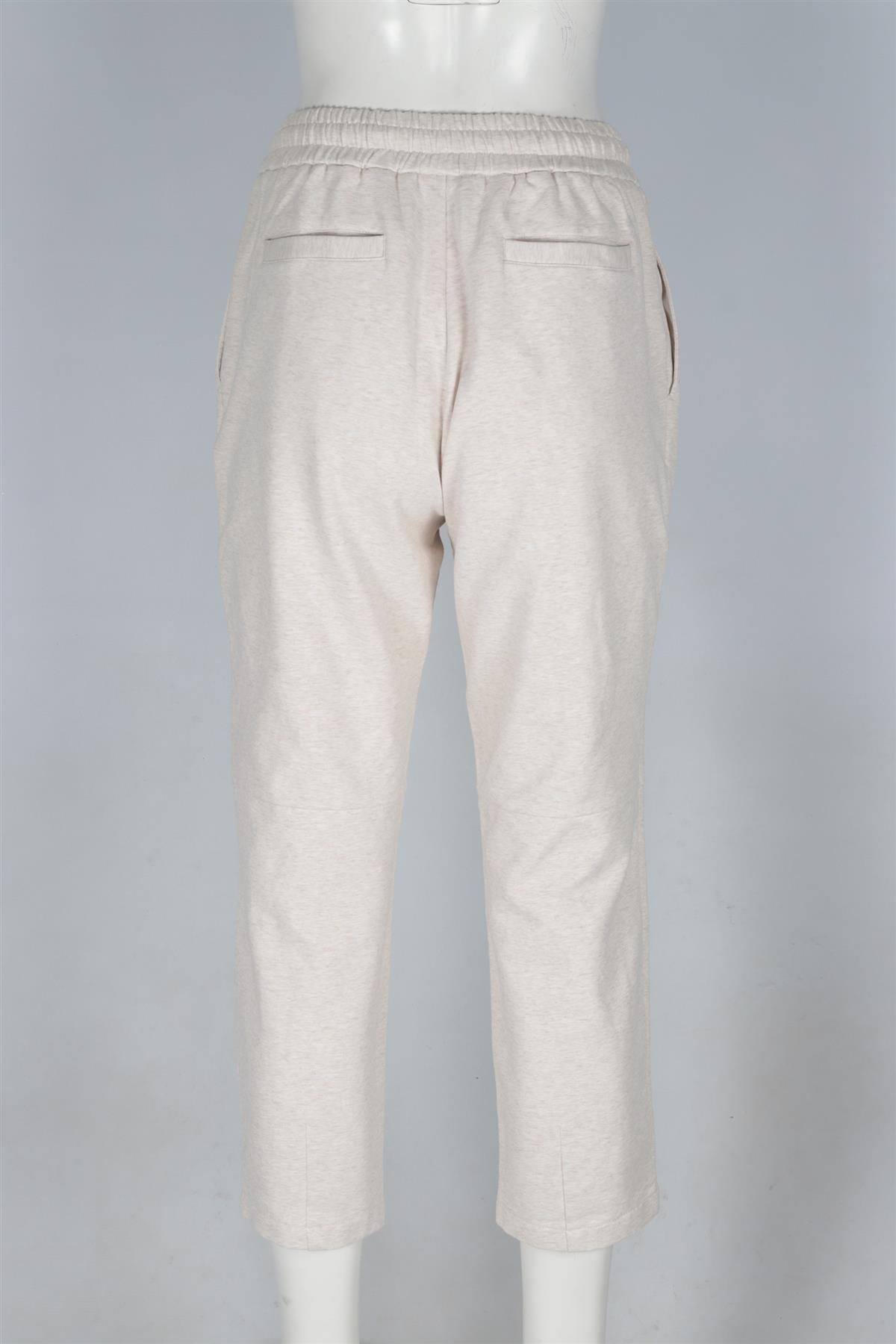 VARLEY BEIGE COTTON TRACK PANTS SMALL