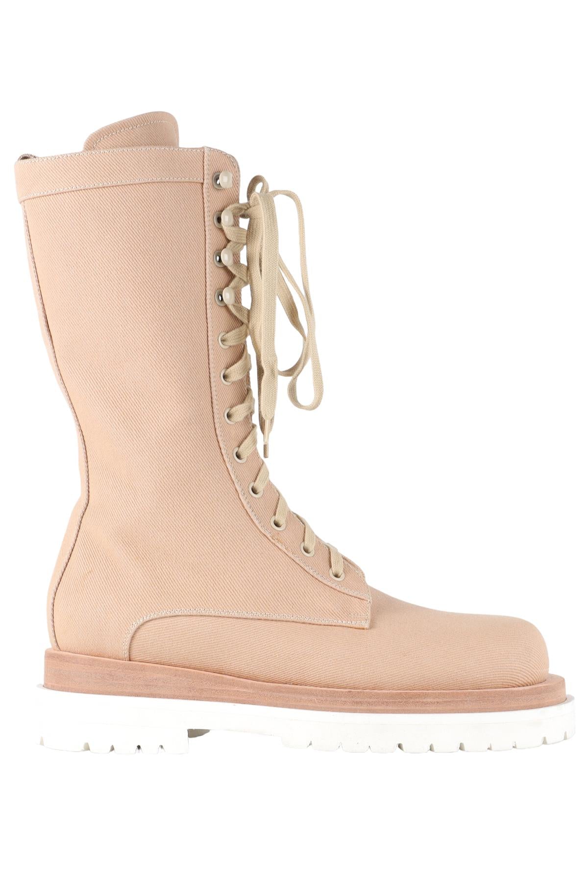 MAGDA BUTRYM BEIGE CANVAS BOOTS EU 38 UK 5 US 8