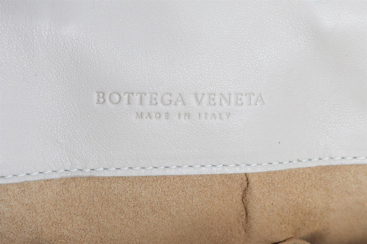 BOTTEGA VENETA ECRU INTRECCIATO LEATHER TOTE BAG