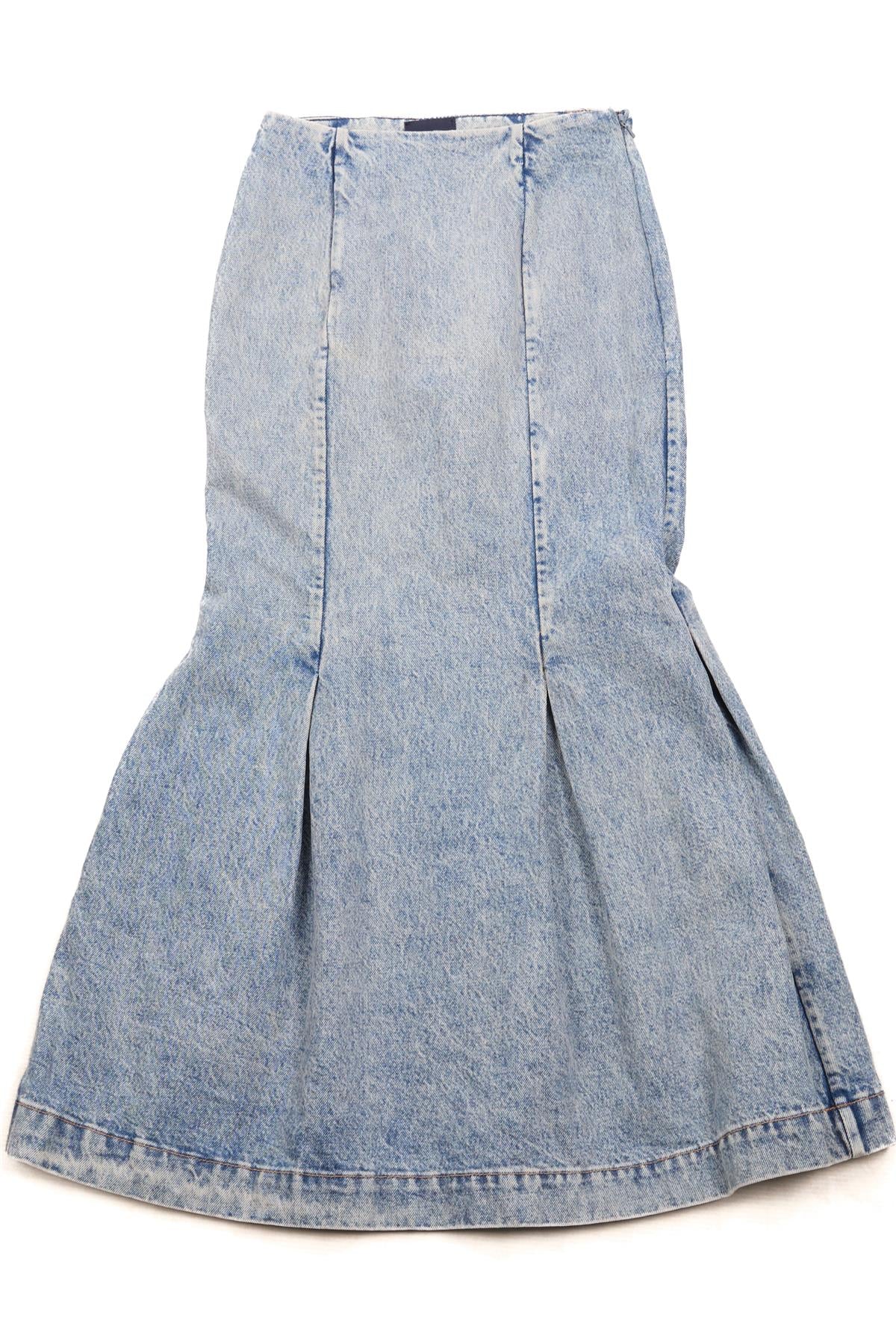 KHAITE BLUE DENIM MAXI SKIRT W24