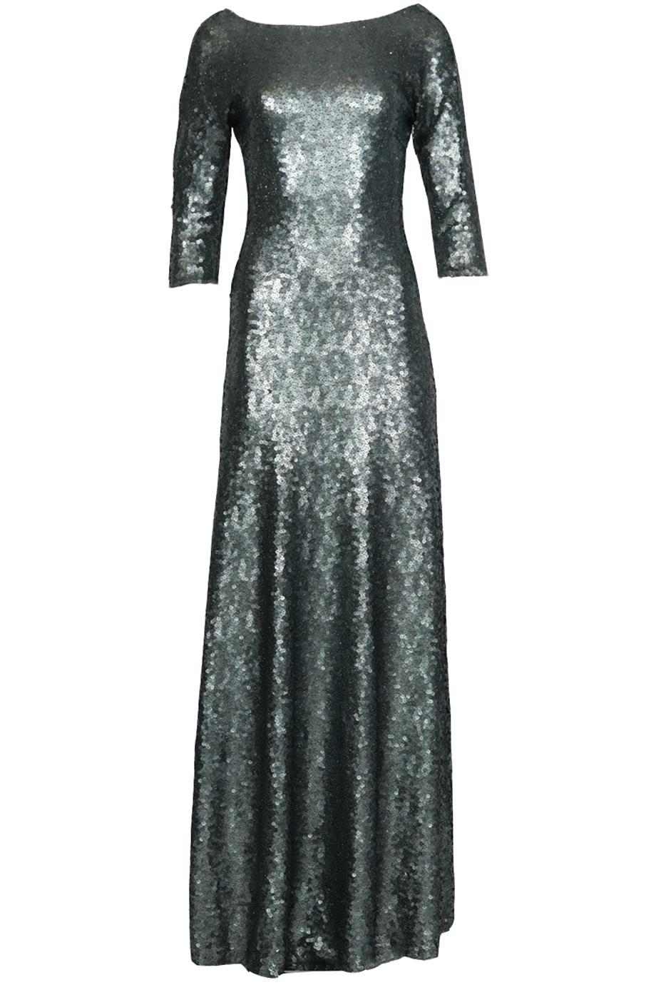 MARC JACOBS SEQUINNED SATIN MAXI DRESS US 2 UK 6