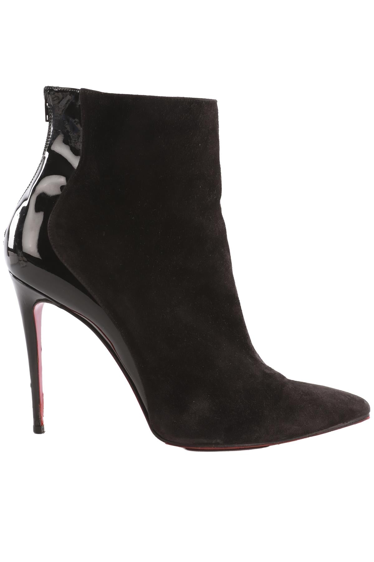 CHRISTIAN LOUBOUTIN BLACK SUEDE ANKLE BOOTS EU 38.5 UK 5.5 US 8.5