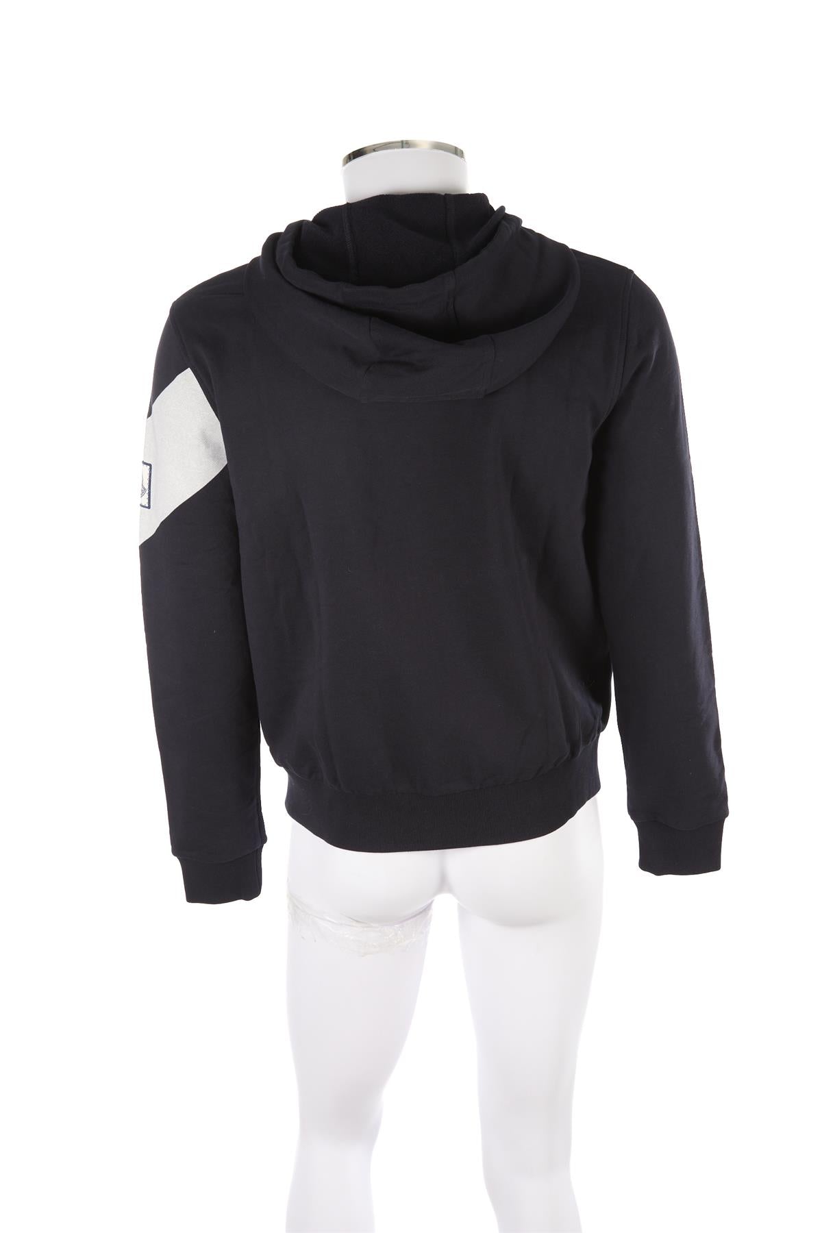 MONCLER GAMME BLEU NAVY MEN'S COTTON HOODIE LARGE