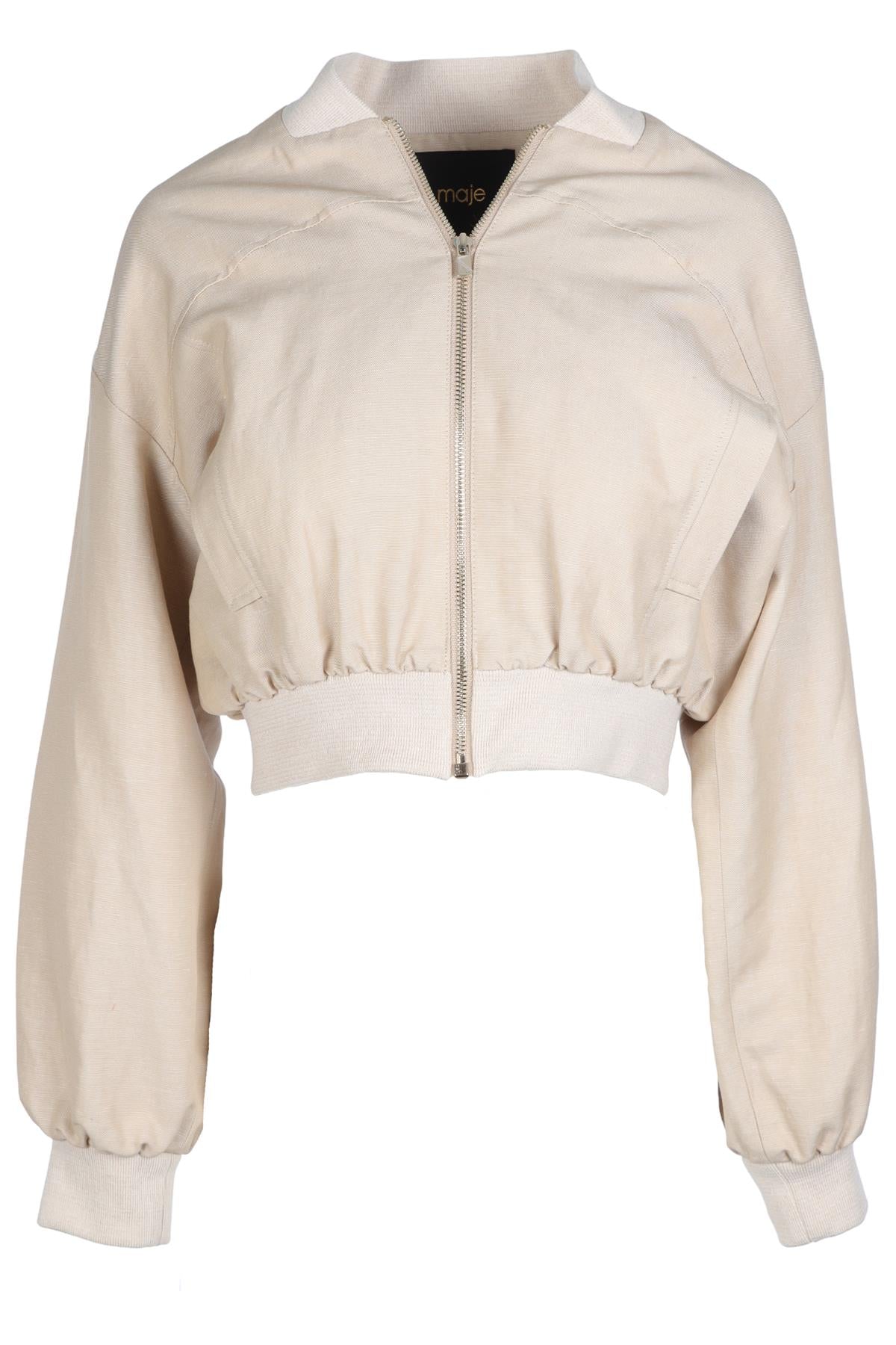 MAJE BEIGE COTTON JACKET FR 36 UK 8