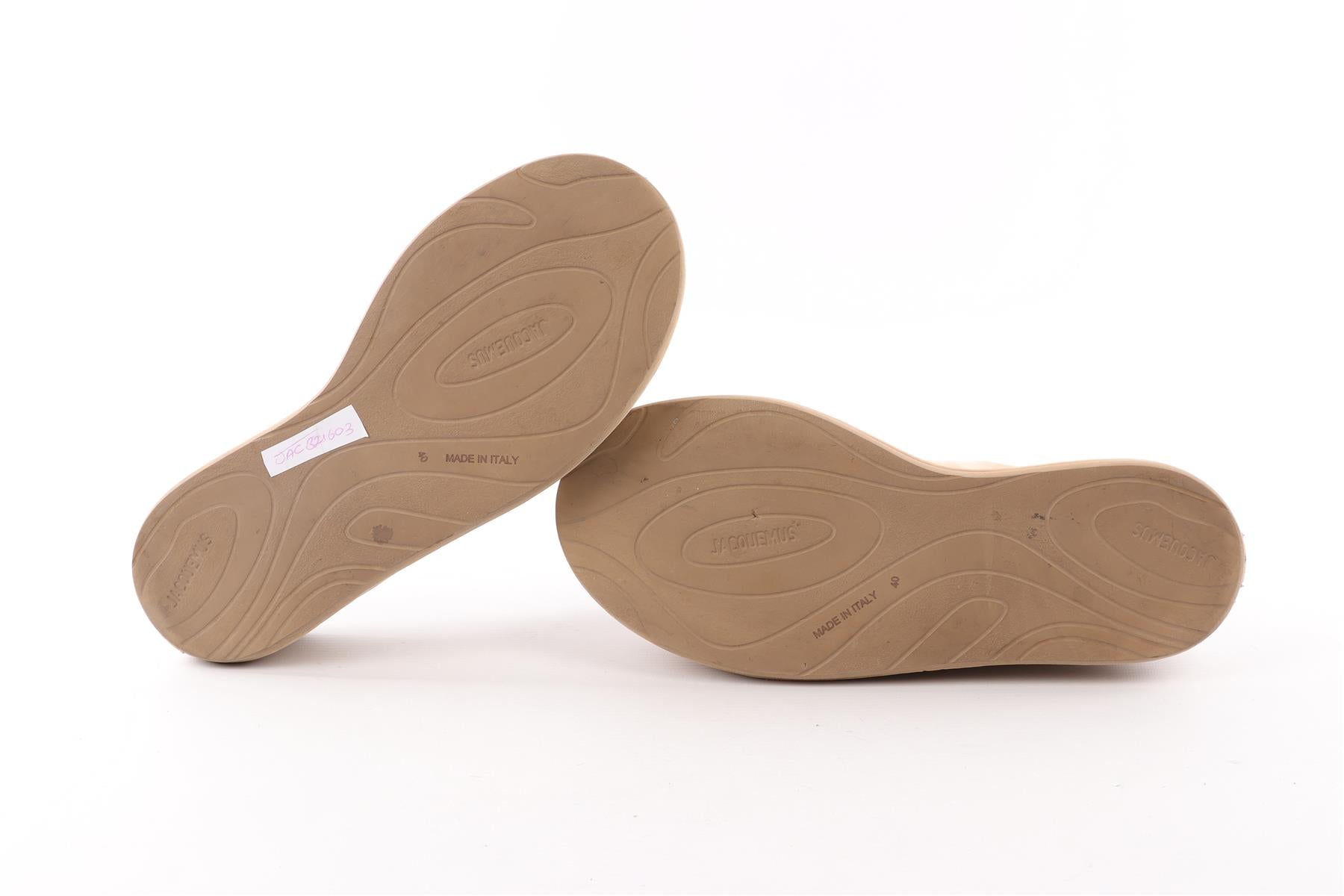 JACQUEMUS BEIGE SUEDE MULES EU 40 UK 7 US 10