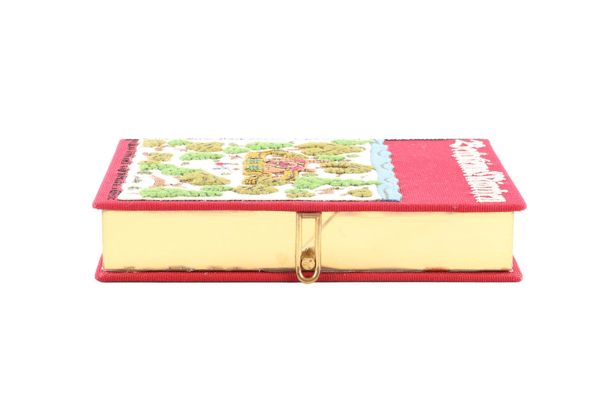 OLYMPIA LE TAN RED FOREST HANSEL AND GRETEL FABRIC CLUTCH