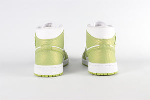 NIKE AIR JORDAN 1 MID GREEN PYTHON SNEAKERS EU 39, UK 5.5, US 8