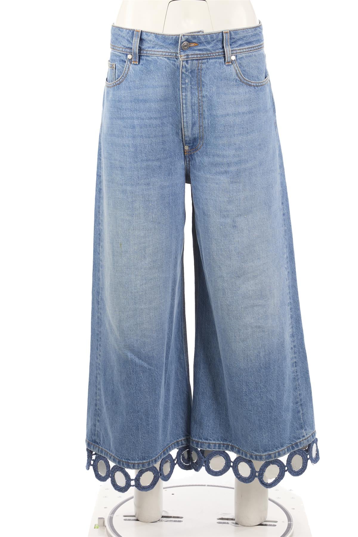 STELLA MCCARTNEY BLUE HIGH RISE WIDE LEG JEANS W29