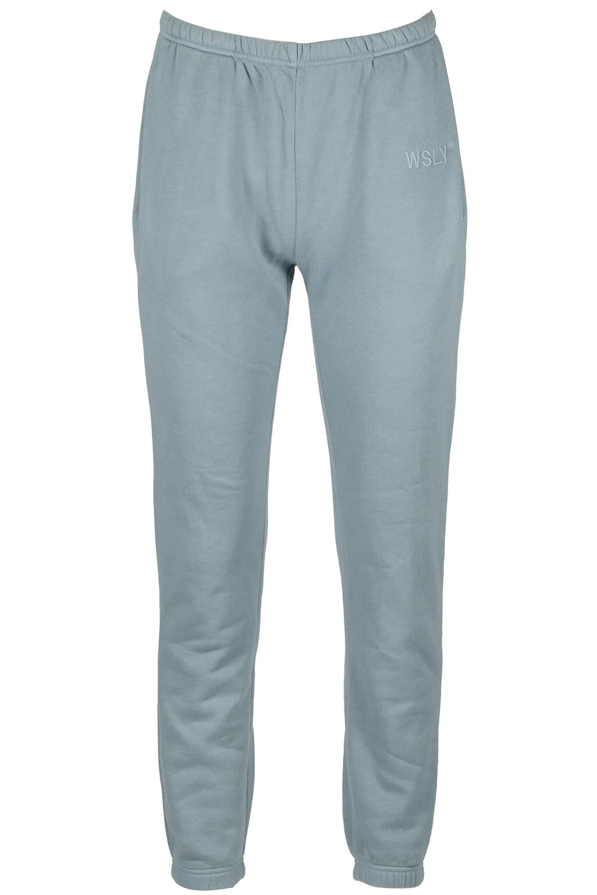 WSLY BLUE COTTON BLEND TRACK PANTS SMALL