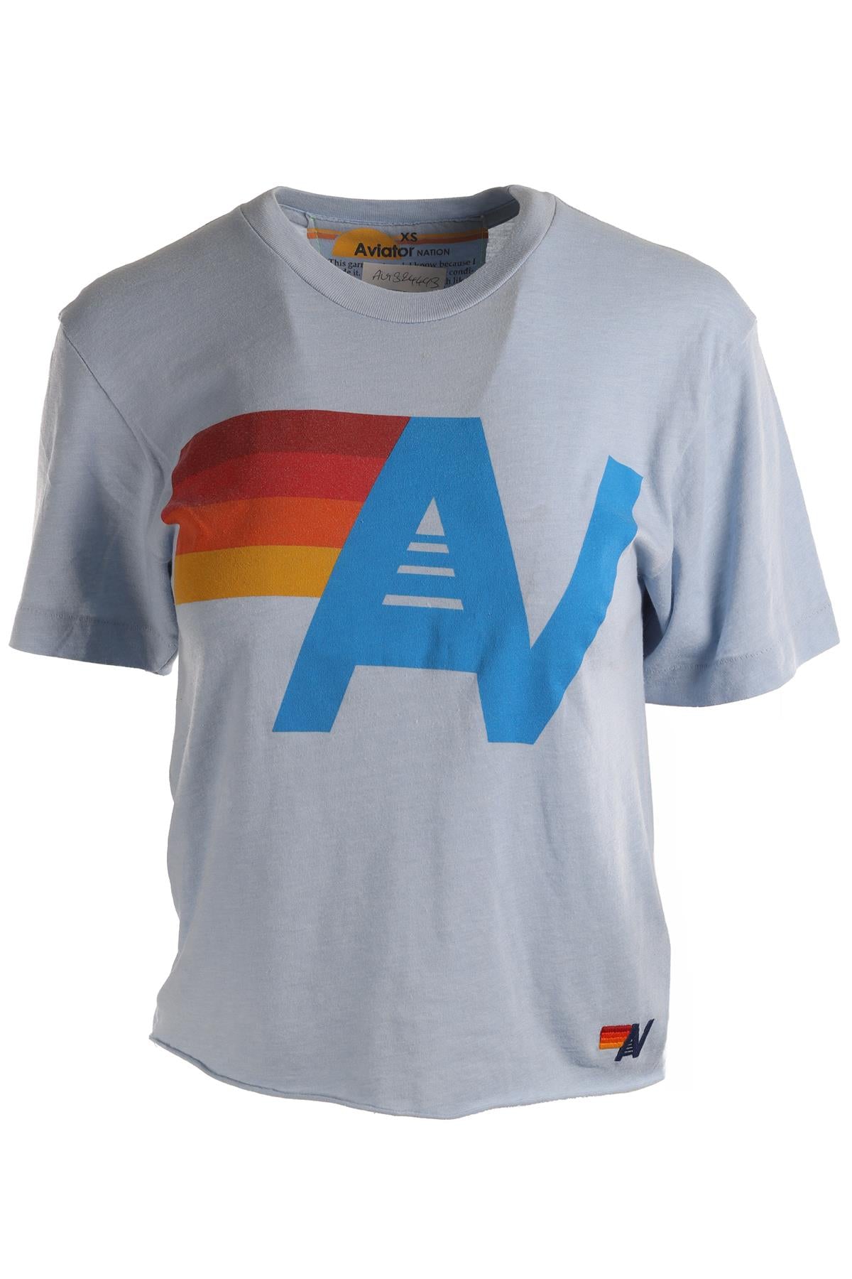 AVIATOR NATION BLUE COTTON T-SHIRT XSMALL
