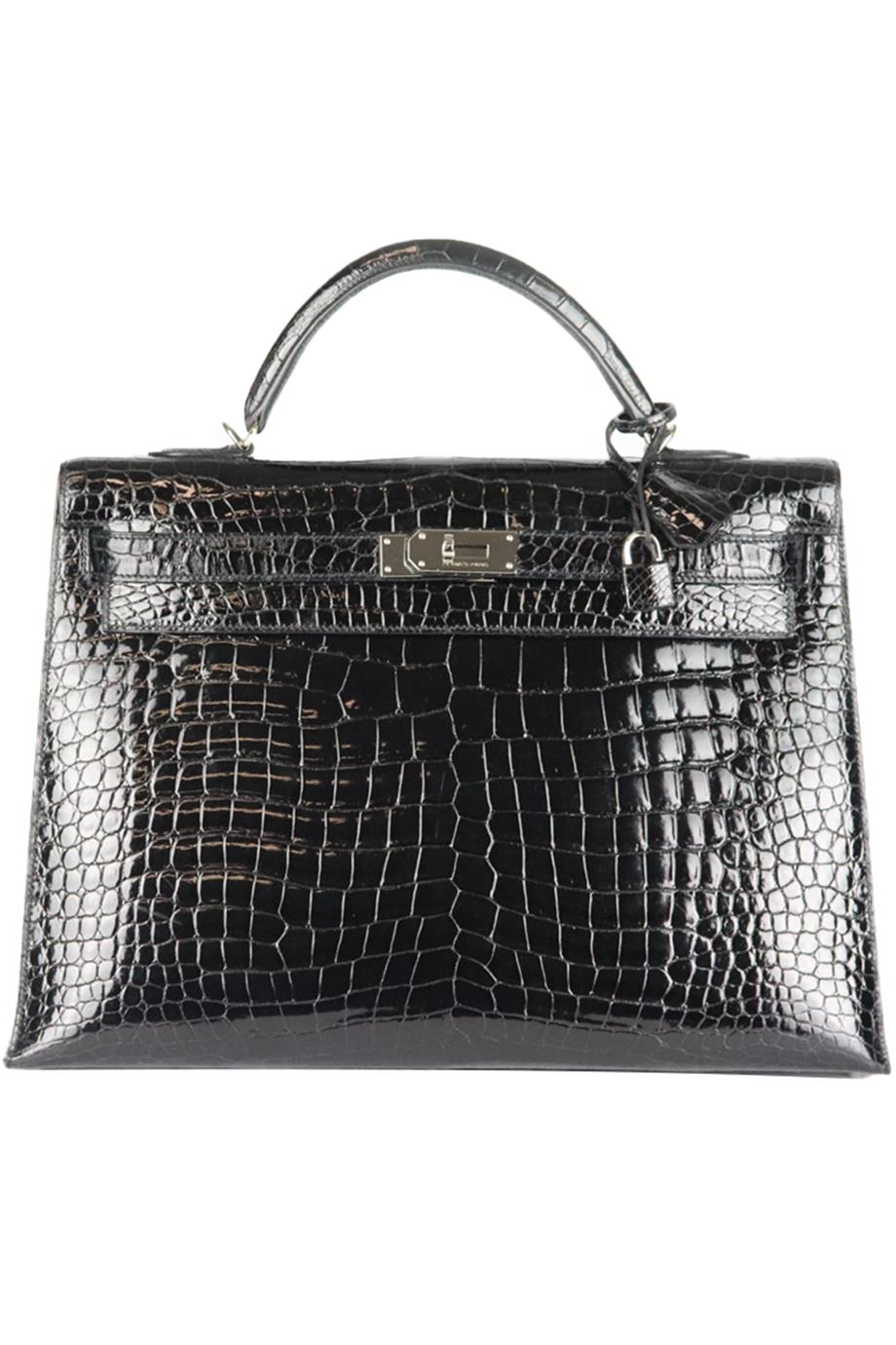 HERMÈS 2011 KELLY SELLIER 40CM CROCODILE PRORSUS LEATHER BAG