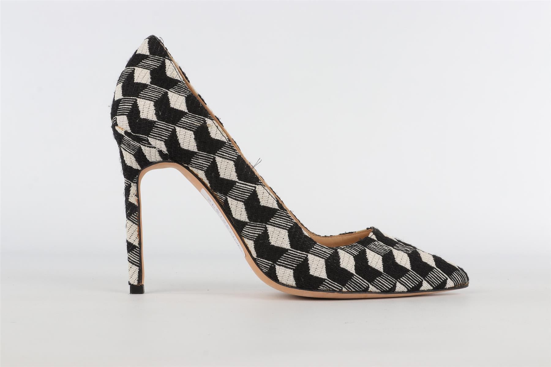 MANOLO BLAHNIK BLACK FABRIC PUMPS EU 38 UK 5 US 8