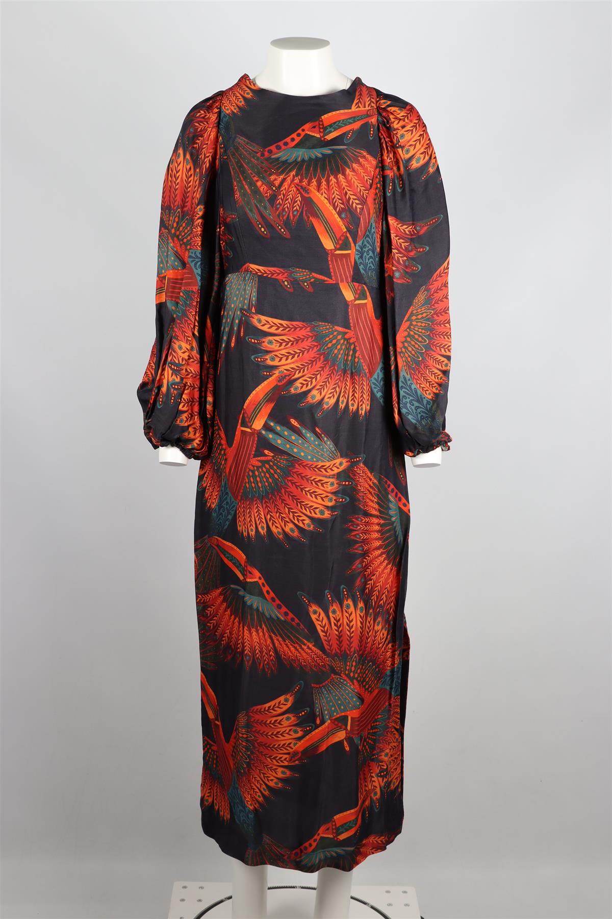 FARM RIO SATIN MAXI DRESS MEDIUM