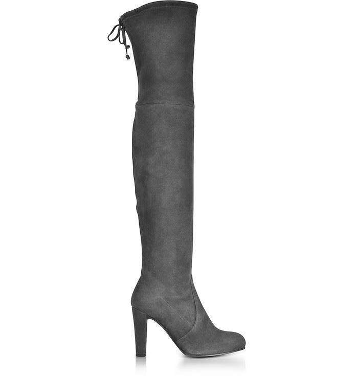 STUART WEITZMAN HIGHLAND SUEDE OVER-THE-KNEE BOOTS US 7 UK 4.5 EU 37.5