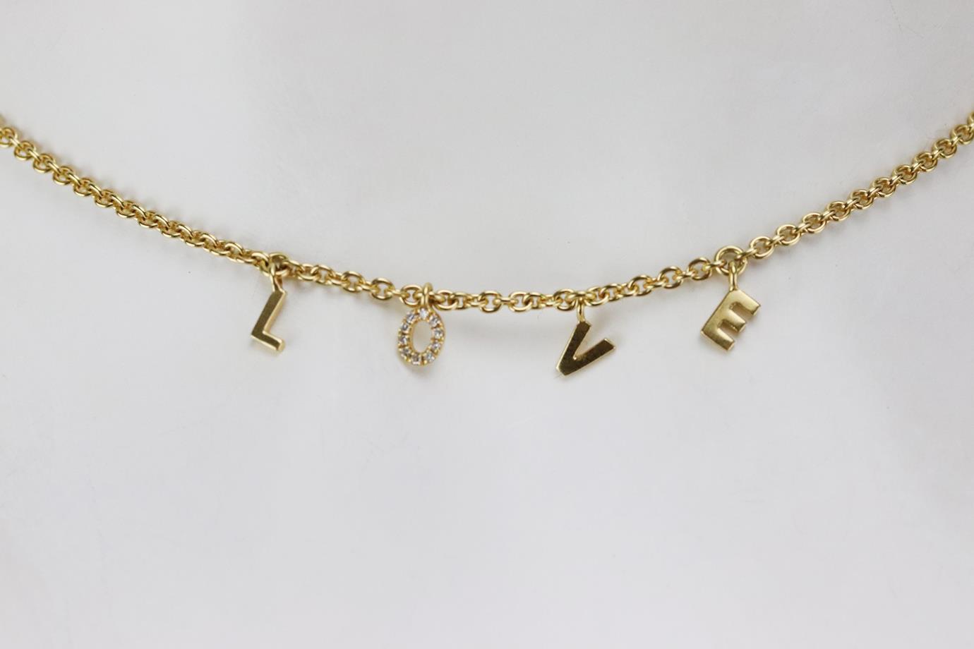 SHAY LOVE 18K YELLOW GOLD AND DIAMOND CHAIN NECKLACE
