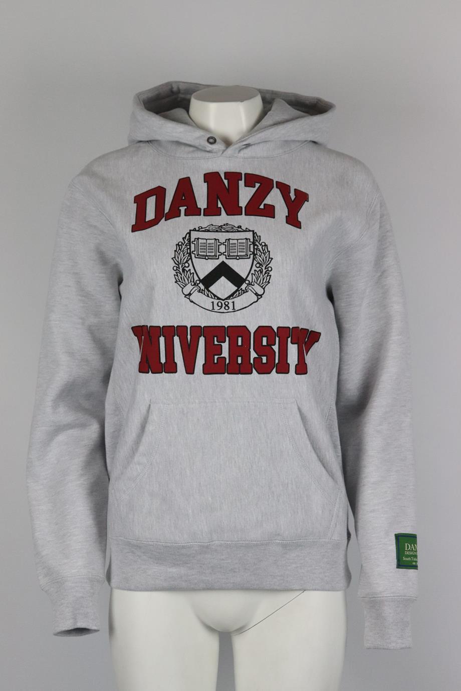 DANZY OVERSIZED PRINTED COTTON JERSEY HOODIE XSMALL