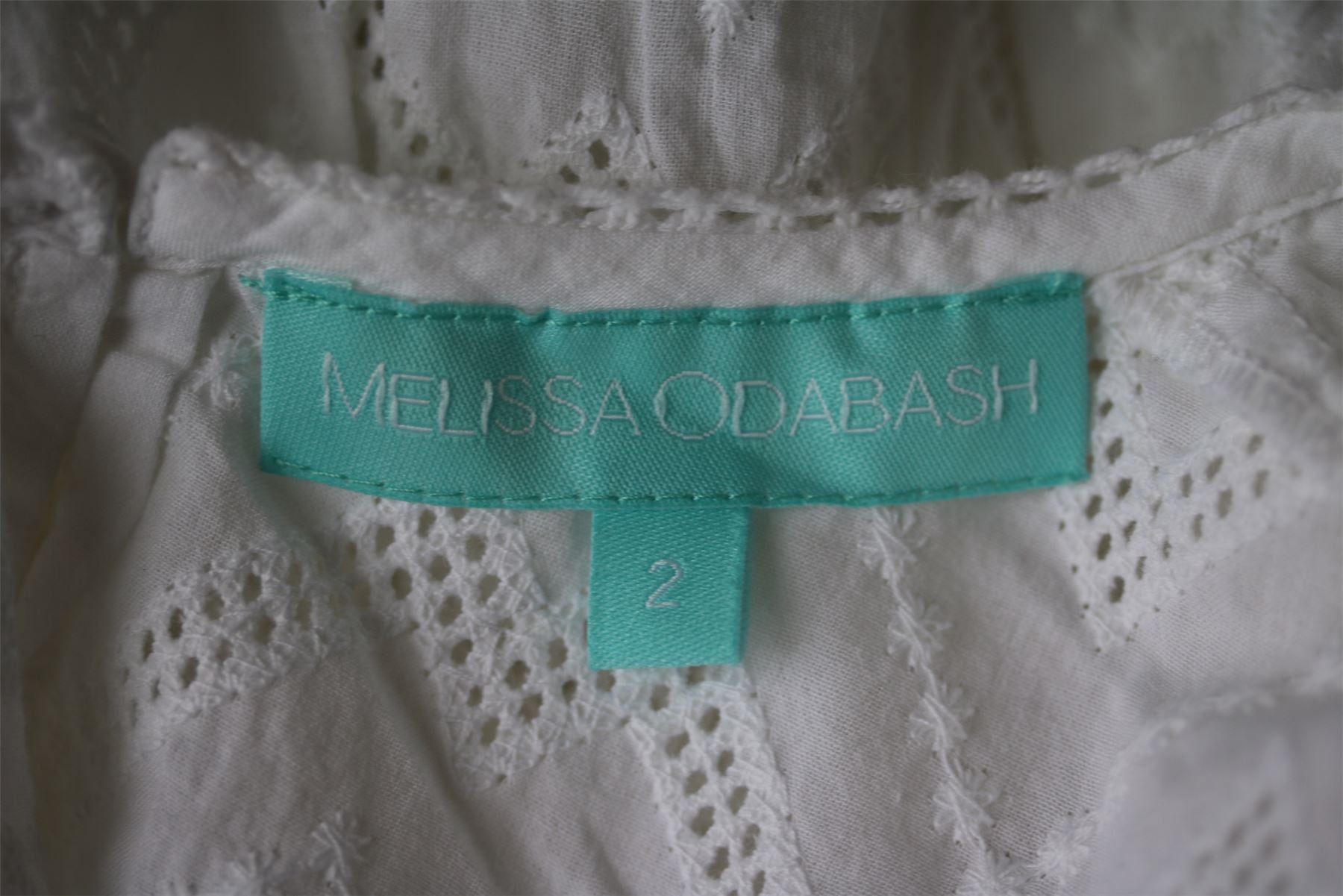 MELISSA ODABASH BABY GIRLS WHITE ZIG ZAG CROCHET DRESS 2 YEARS