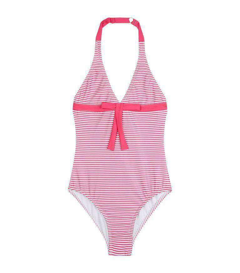 MELISSA ODABASH BABY MADDIE HALTER PINK STRIPE SWIMSUIT 4 YEARS