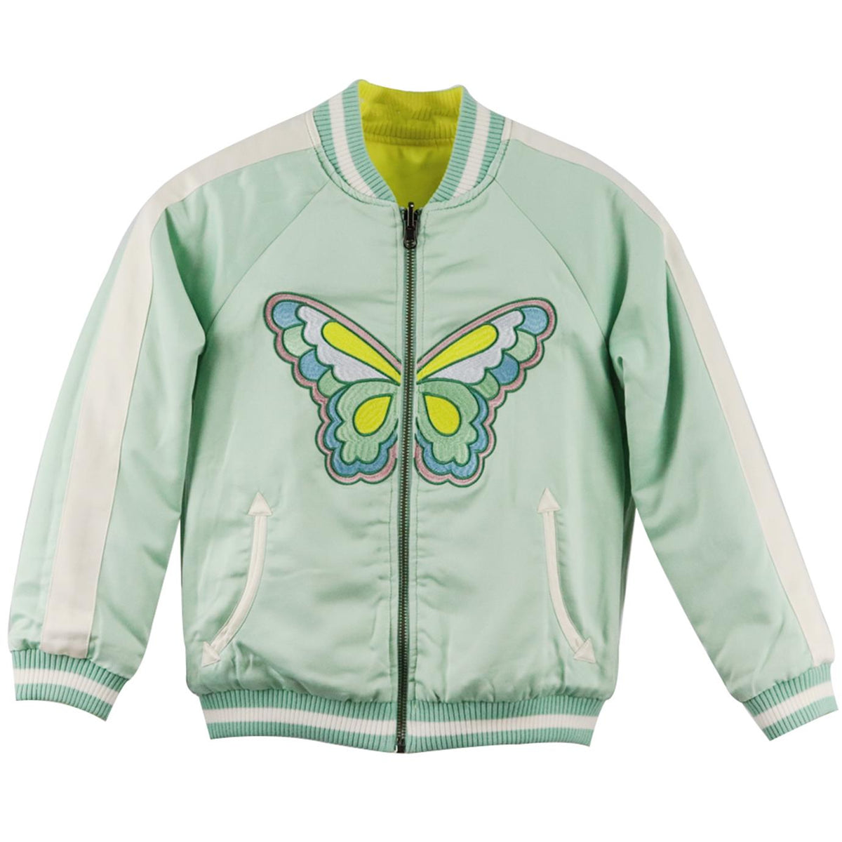STELLA MCCARTNEY KIDS GIRLS RESERSIBLE BUFFERFLY JACKET 8 YEARS