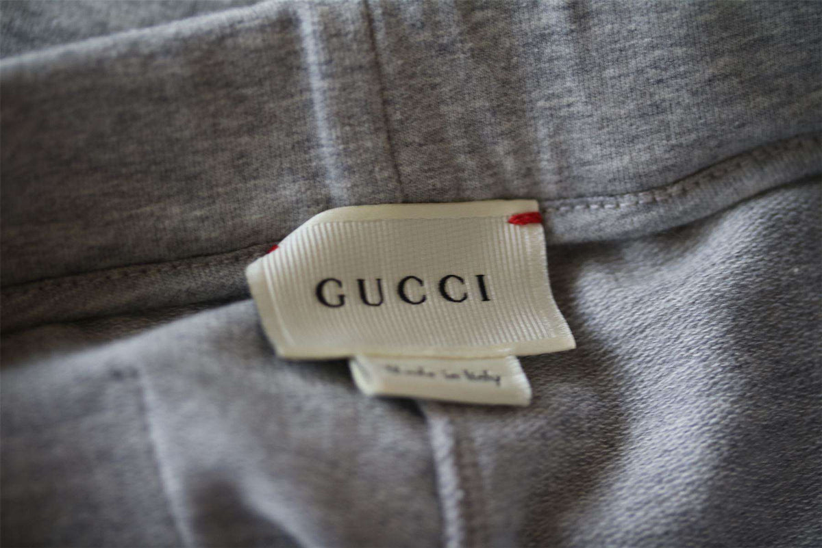 GUCCI GIRLS GREY CHERRY PATCH LEGGINGS 36 MONTHS