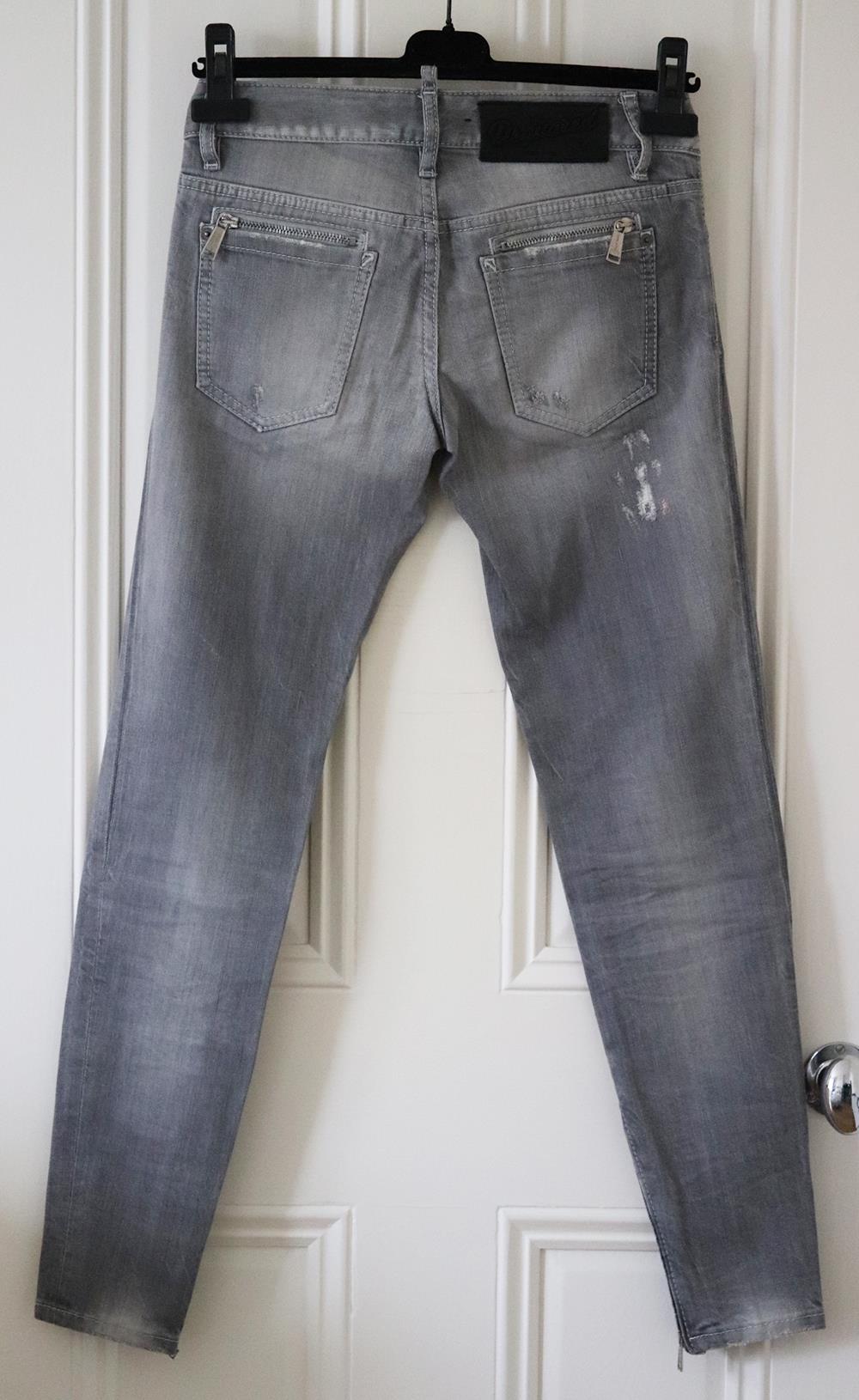 DSQUARED2 DISTRESSED LOW RISE SKINNY JEANS IT 36 UK 4