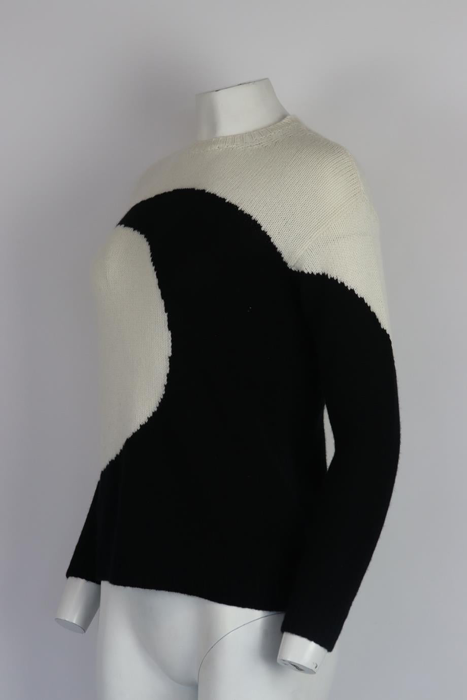 VALENTINO TWO TONE CASHMERE SWEATER SMALL